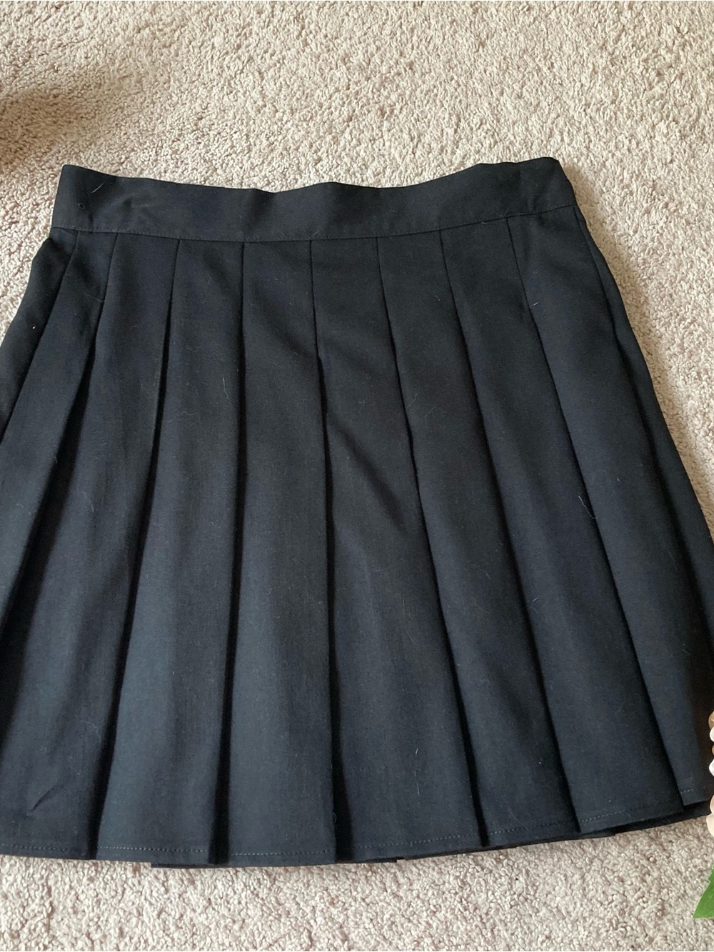 SHEIN Black Pleated Mini Skirt